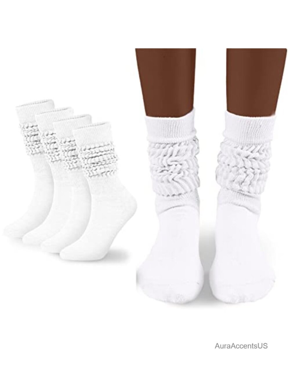 Slouch Socks Women Knee High Boot Socks Scrunch Tall Polyester Spandex